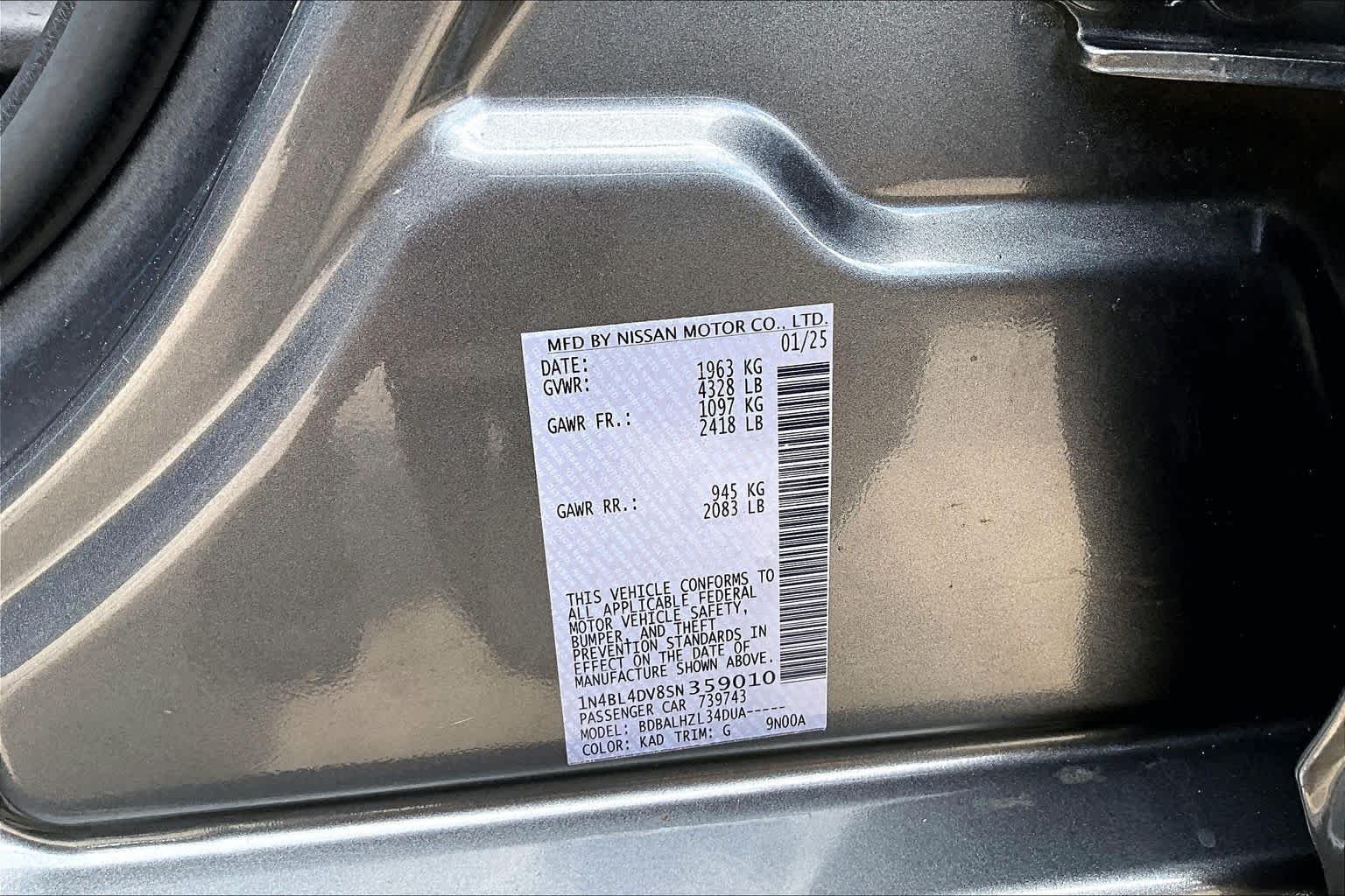 Used 2025 Gun Metallic Nissan SV image 33