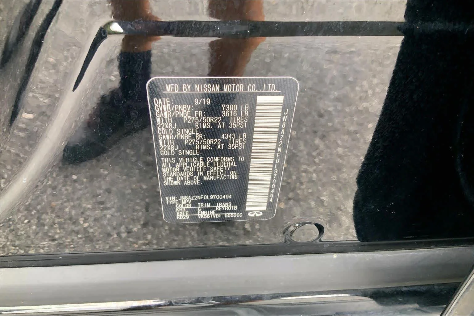 Used 2020 Black Obsidian INFINITI LUXE image 30