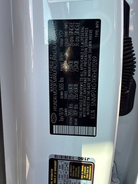 Certified Used 2024 Serenity White Hyundai SEL image 17