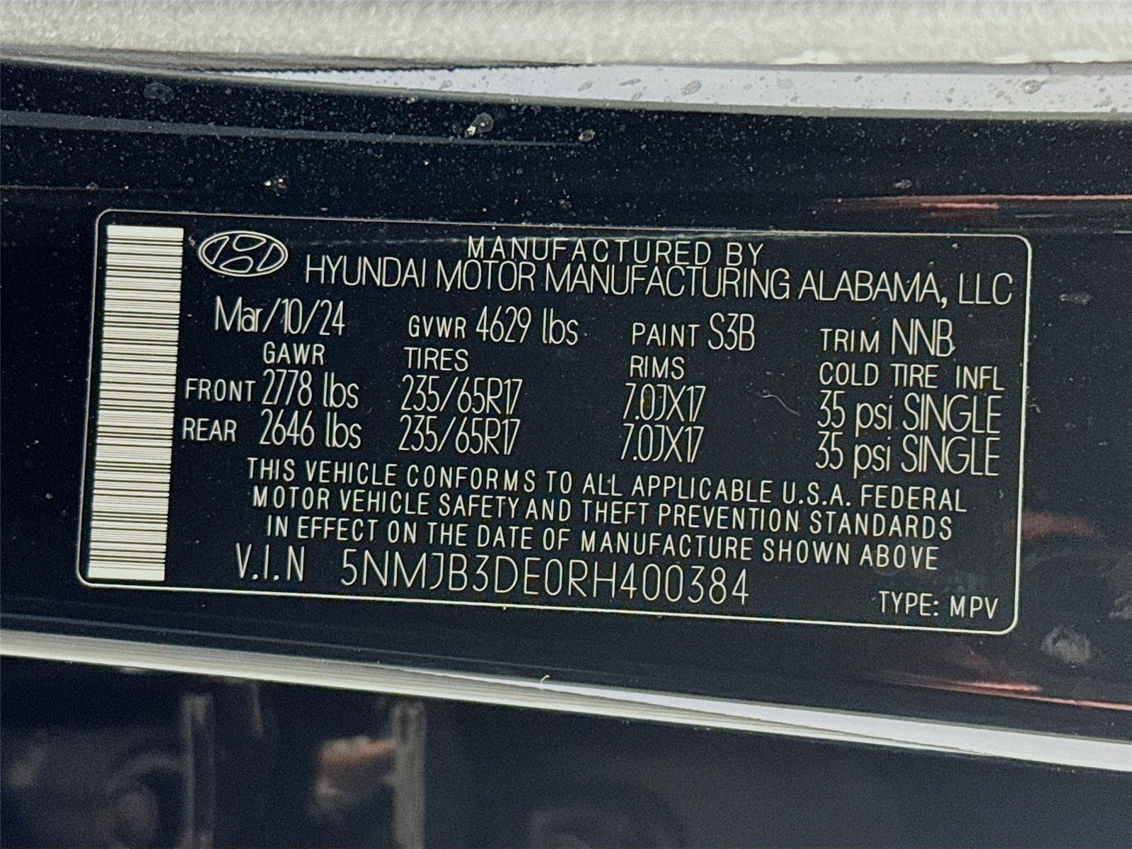 Used 2024 Black Pearl Hyundai SEL image 31