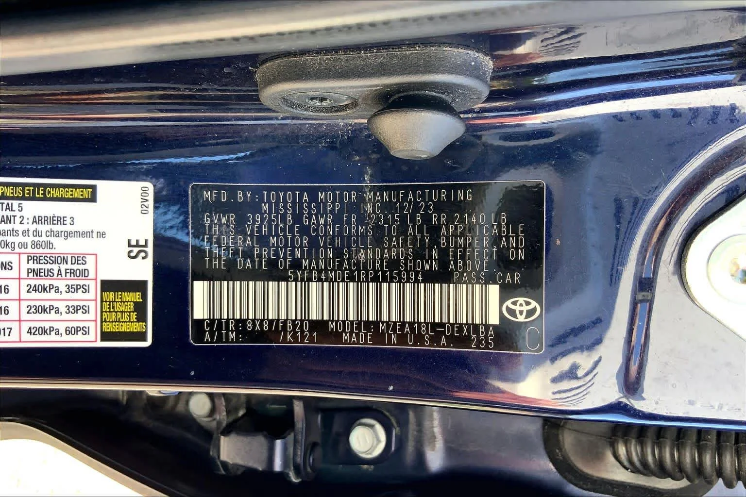 Used 2024 Blueprint Toyota LE image 36