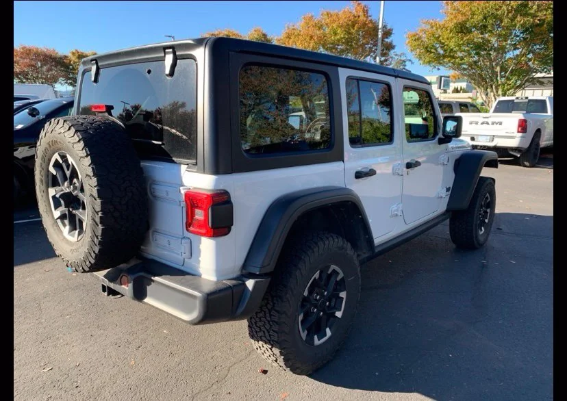 Used 2024 Bright White Clearcoat Jeep Rubicon 4xe image 4