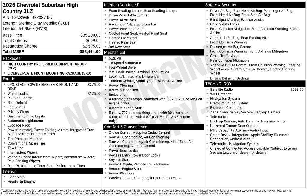 Used 2025 Gray Chevrolet High Country image 8