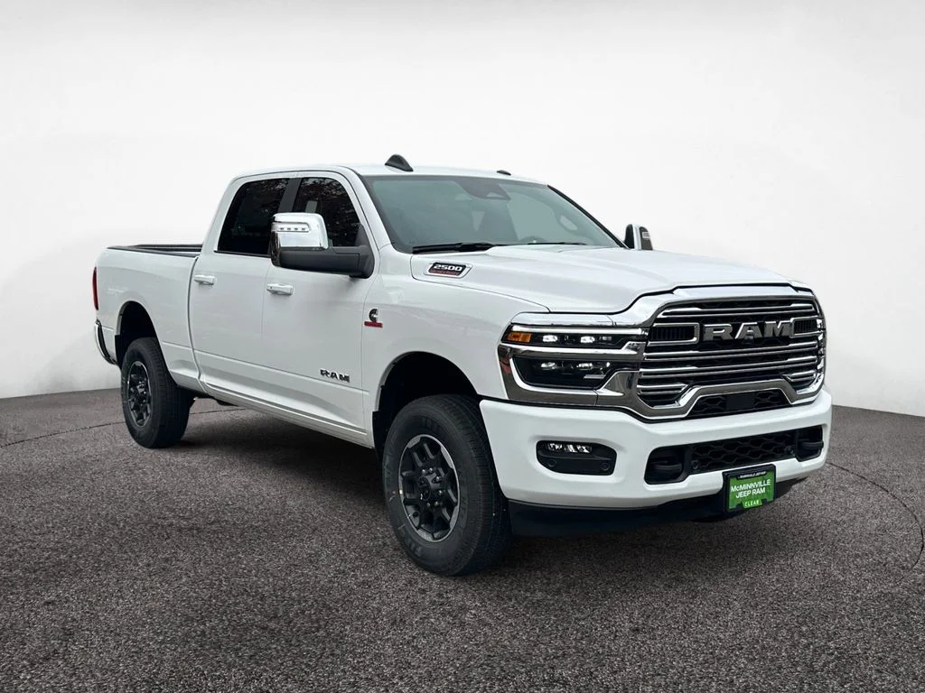 New 2026 Bright White Clear-Coat Exterior Paint RAM Laramie image 7
