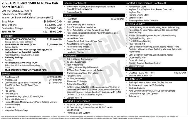 Used 2025 Onyx Black GMC AT4 image 32