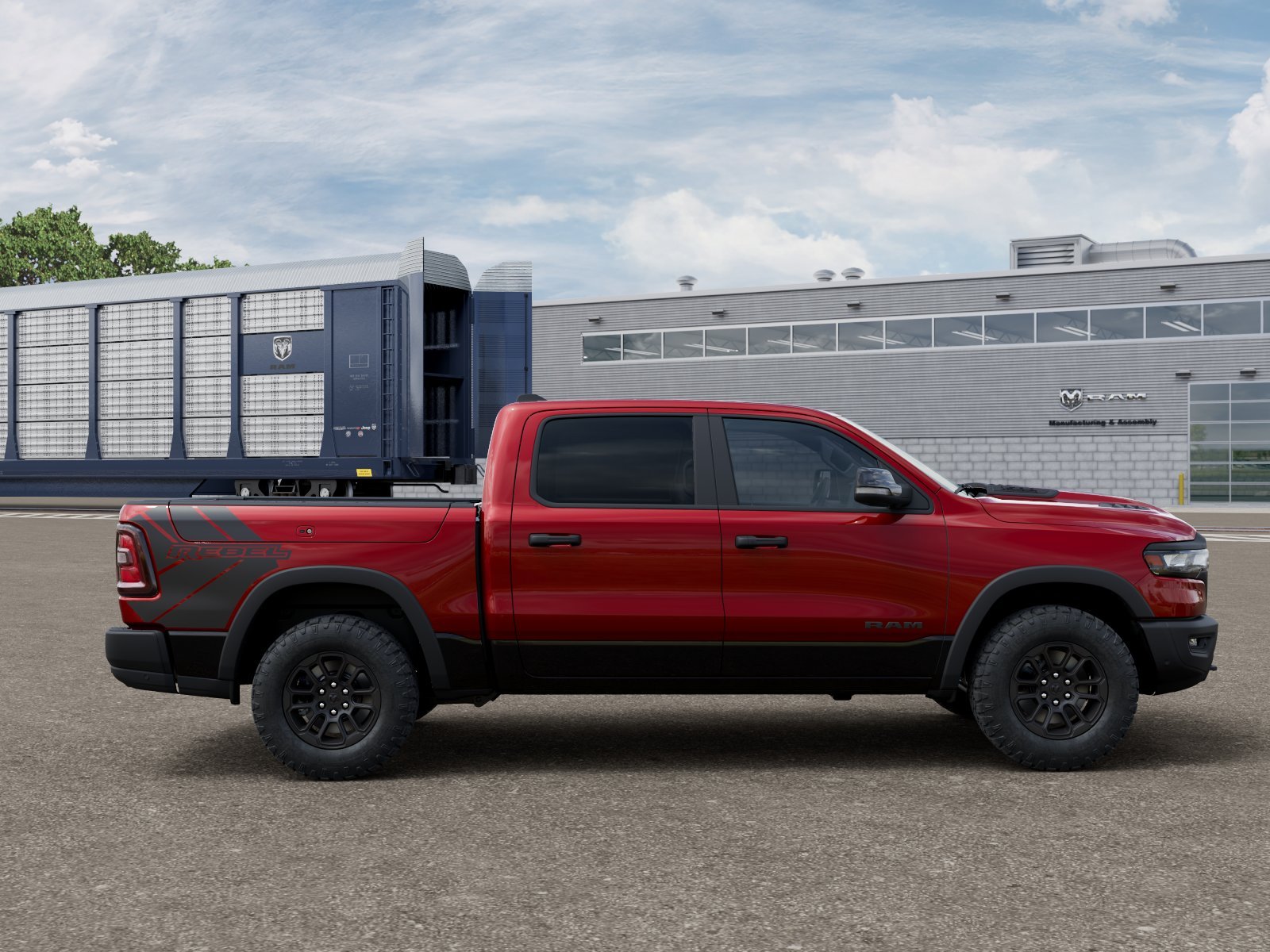 New 2026 Molten Red Pearl-Coat Exterior Paint RAM Rebel image 12