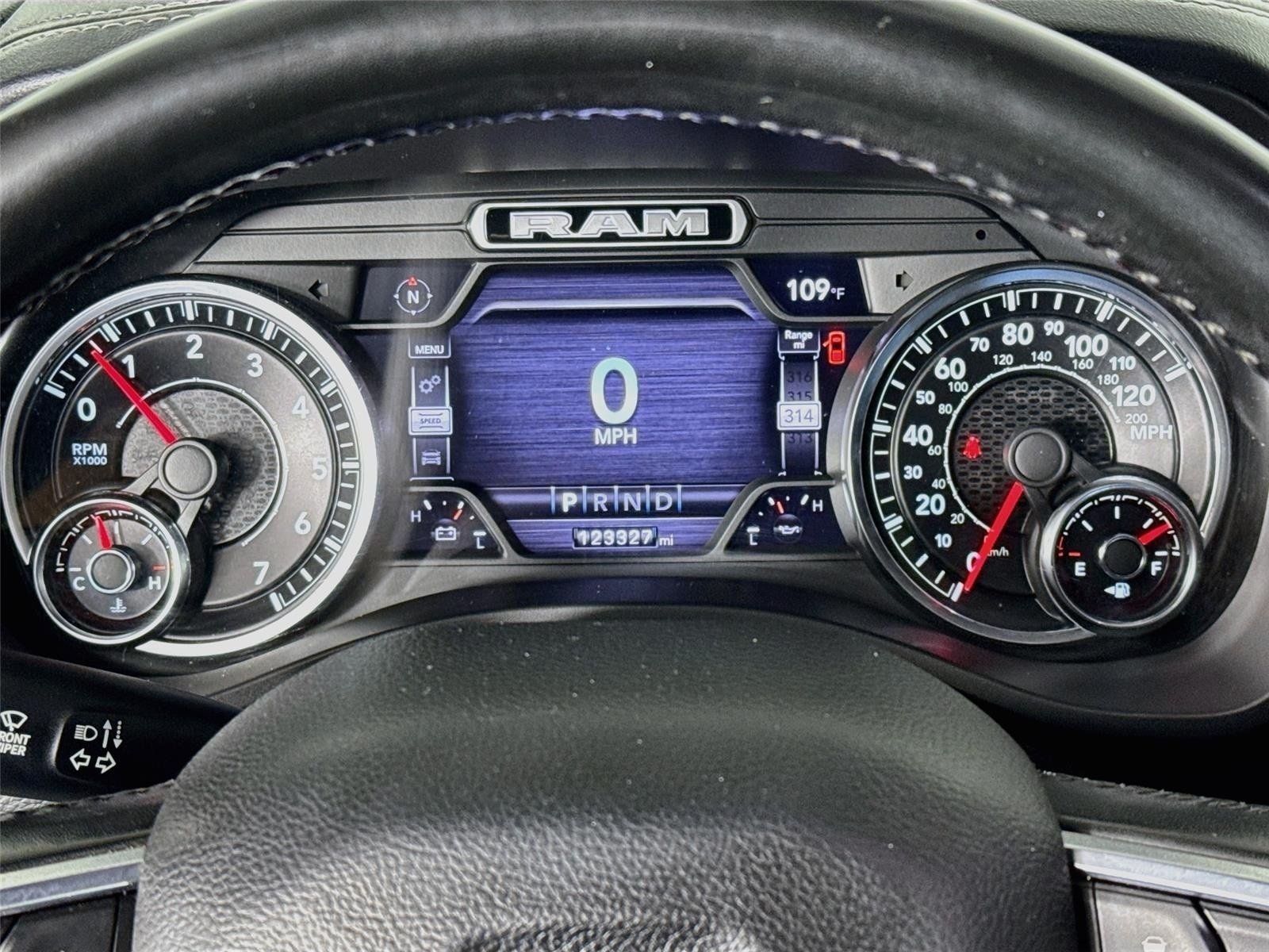 Used 2021 Diamond Black Crystal Pearlcoat Ram Laramie image 13
