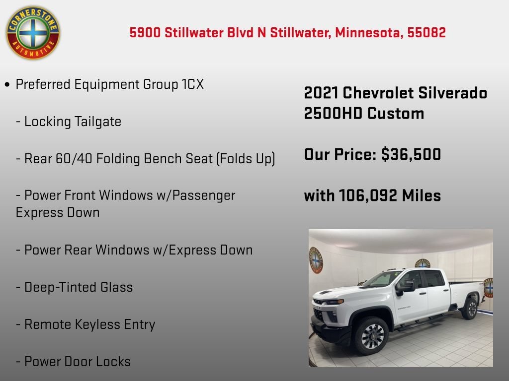 Used 2021 SUMMIT WHITE Chevrolet Custom image 5