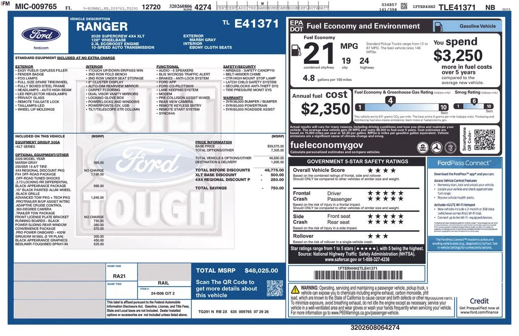 New 2026 Marsh Gray Ford XLT image 6