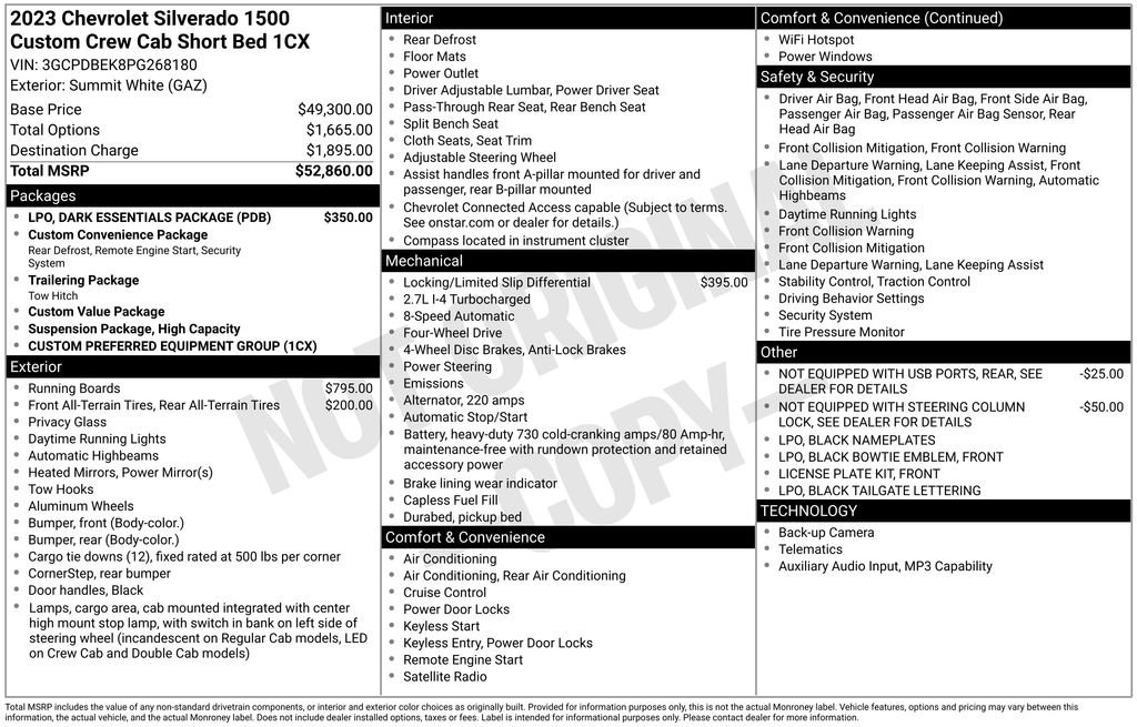 Used 2023 White Chevrolet Custom image 10