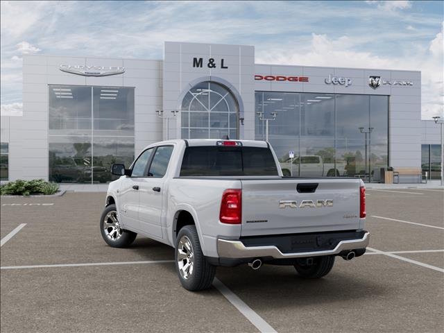 New 2026 Bright White Clear-Coat Exterior Paint RAM Big Horn Crew Cab 4x4 5