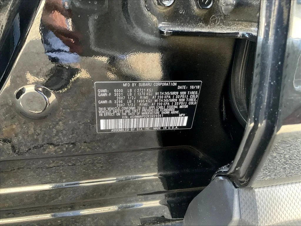 Used 2019 Crystal Black Silica Subaru Limited image 20