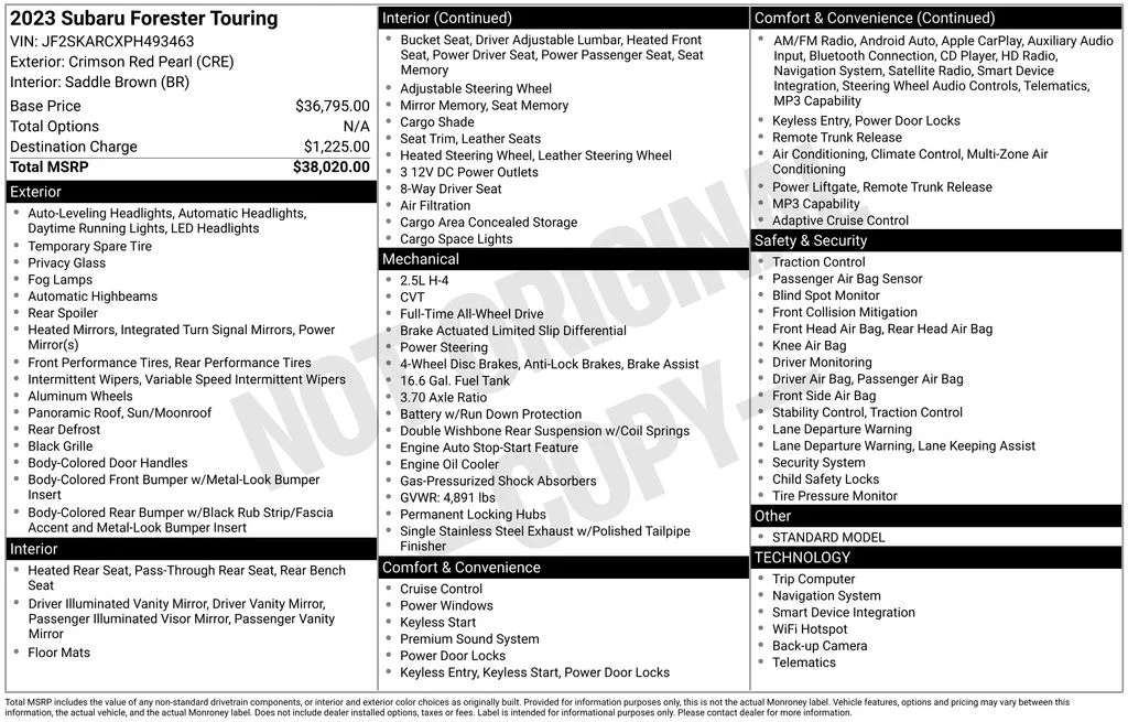 Used 2023 Red Subaru Touring image 8