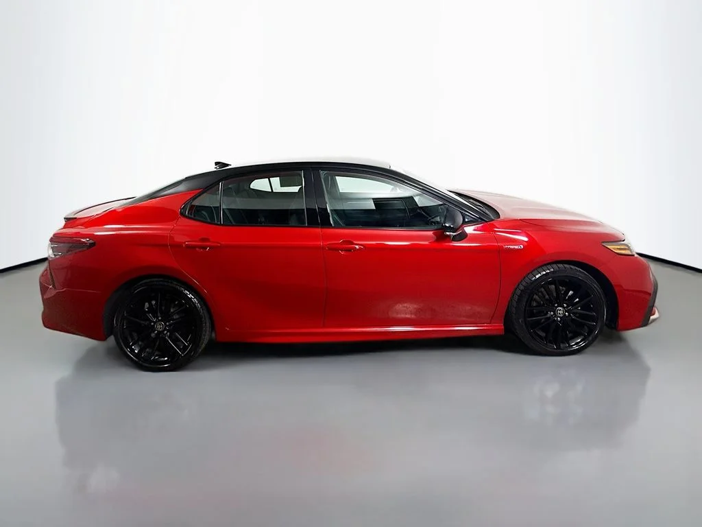 Certified Used 2021 Supersonic Red/Midnight Black Metallic Toyota Hybrid XSE image 8