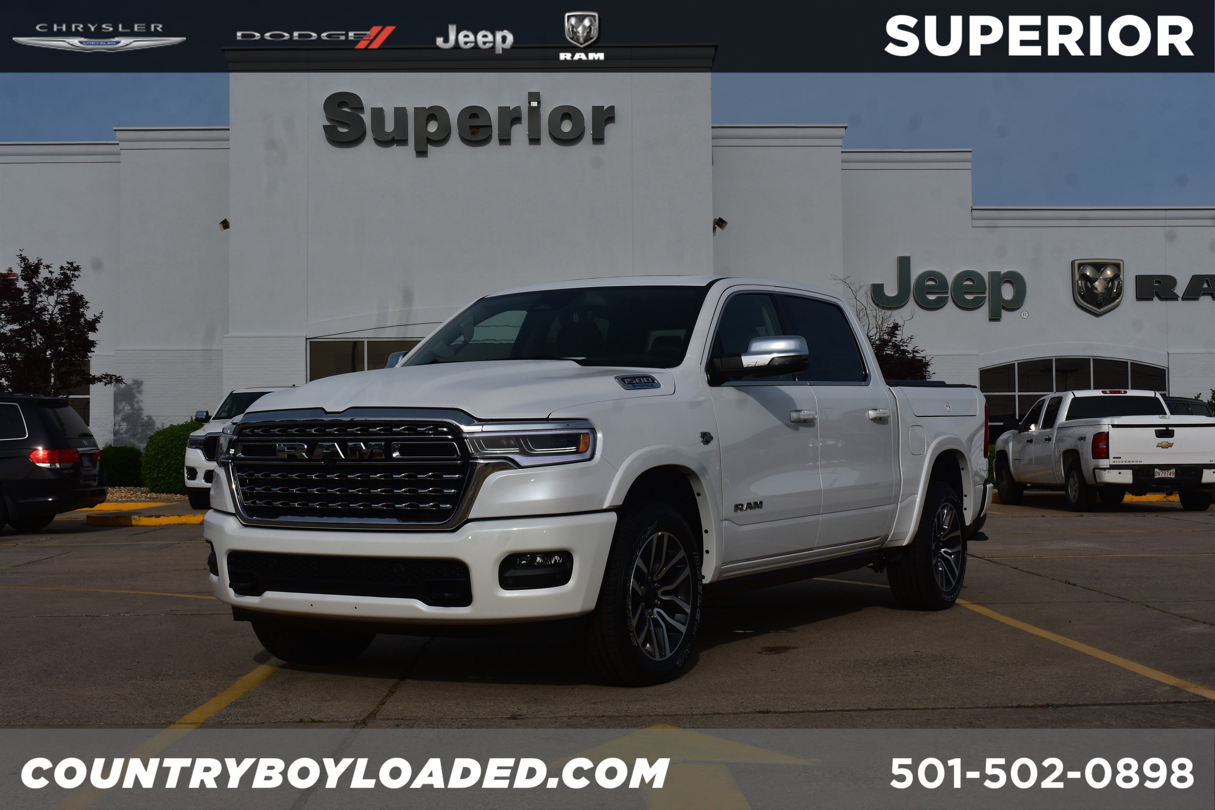 New 2026 Ivory White Tri-Coat Pearl-Coat Exterior Paint RAM Longhorn image 1