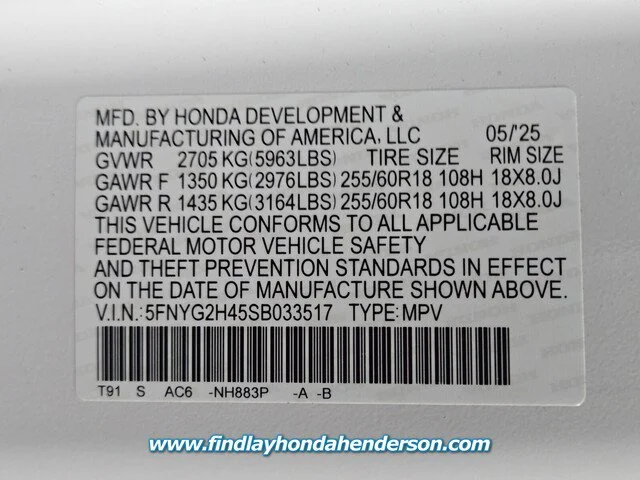 Certified Used 2025 Platinum White Pearl Honda EX-L image 47