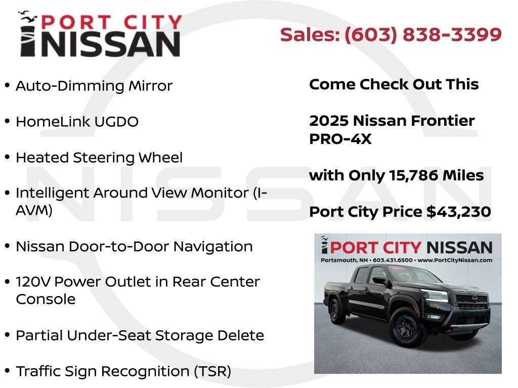 Used 2025 Super Black Nissan PRO-4X v6 LONG BED PREMIUM W/LEATHER & SUNROOF image 39