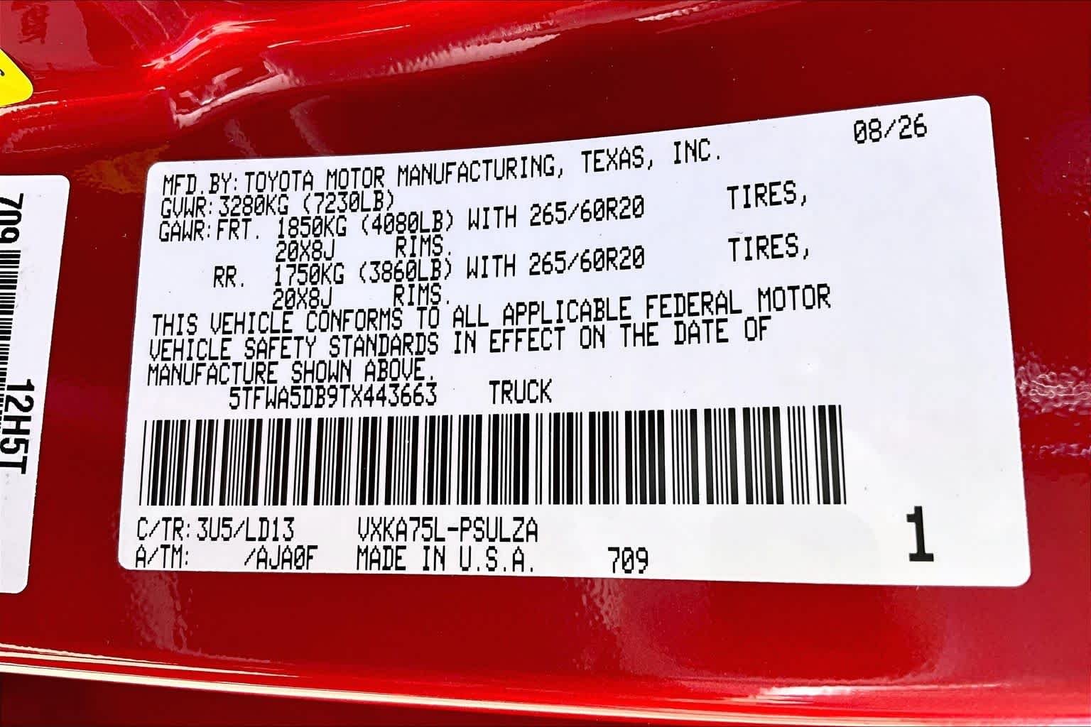 New 2026 Supersonic Red Toyota Limited image 18