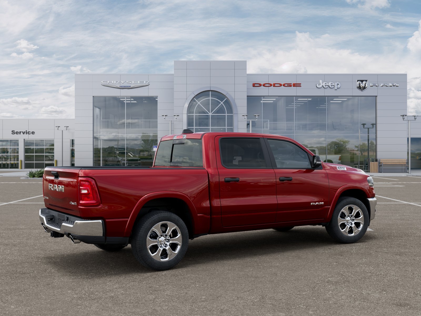 New 2026 Molten Red Pearl-Coat Exterior Paint RAM Big Horn/Lone Star image 5