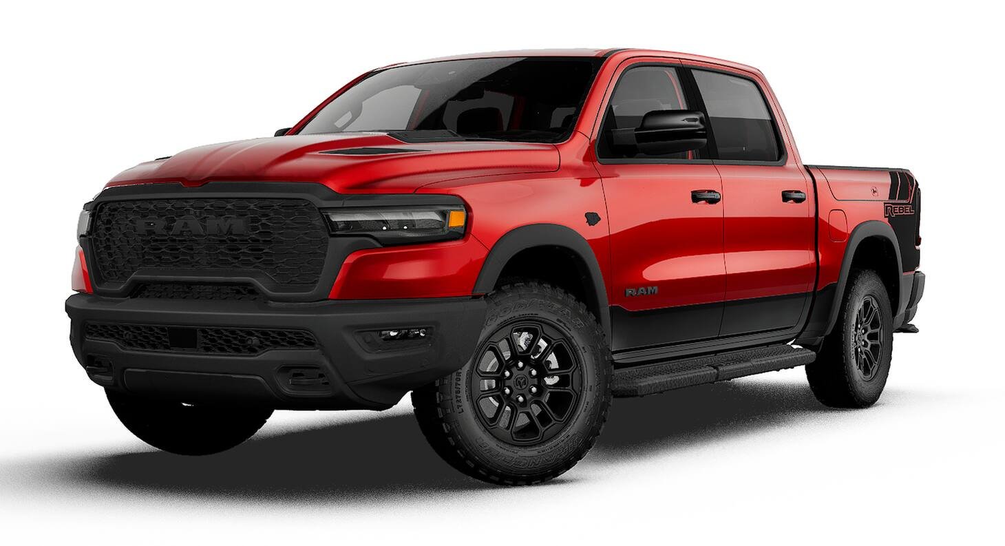 New 2027 Molten Red Pearl-Coat Exterior Paint RAM REBEL image 1