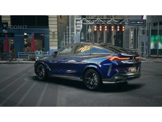 New 2027 Tanzanite Blue II Metallic BMW X6 M60i image 2