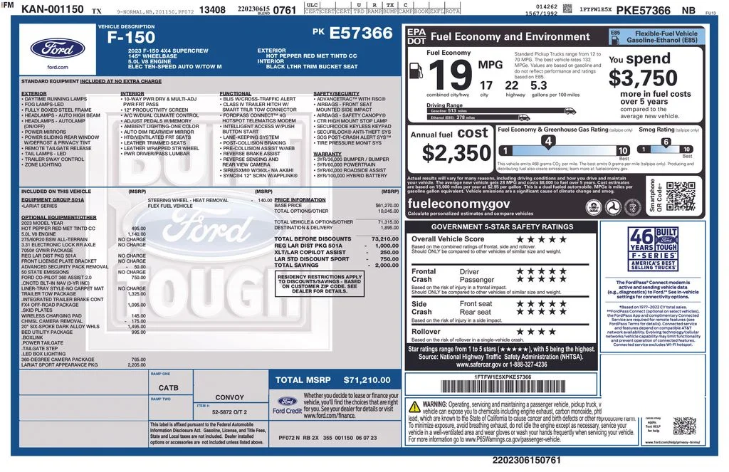 Used 2023 Red Ford Lariat image 29