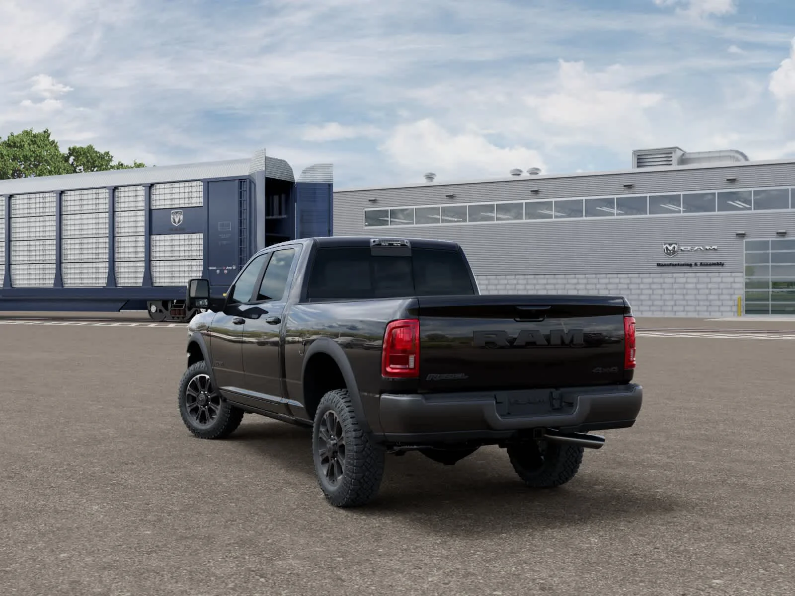 New 2025 Diamond Black Crystal Pearlcoat Ram Rebel image 3