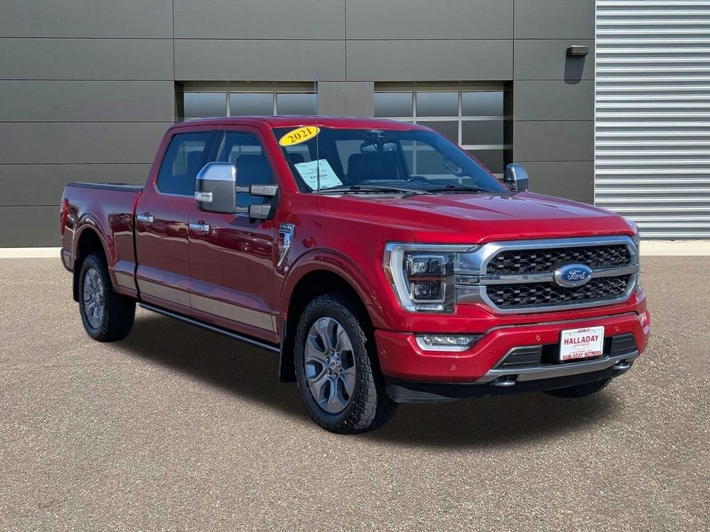 Used 2021 Rapid Red Metallic Tinted Clearcoat Ford Platinum image 3