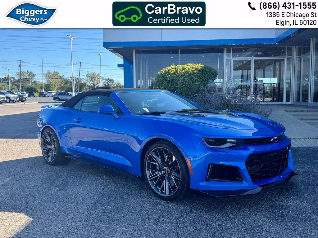 Used 2024 Riptide Blue Metallic Chevrolet ZL1 image 1