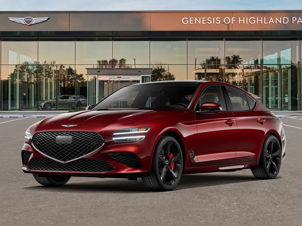 Red 2026 Genesis G70 3.3T Sport Prestige AWD Sedan All-Wheel Drive 8-Speed Automatic