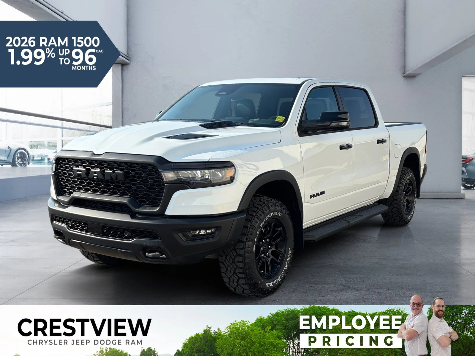New 2026 Bright White Ram Rebel image 1