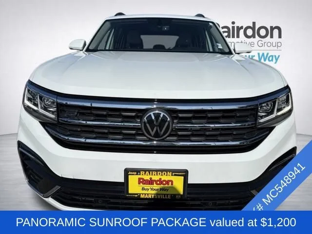 Used 2021 Pure White Volkswagen 3.6L V6 SE w/Technology R-Line image 2
