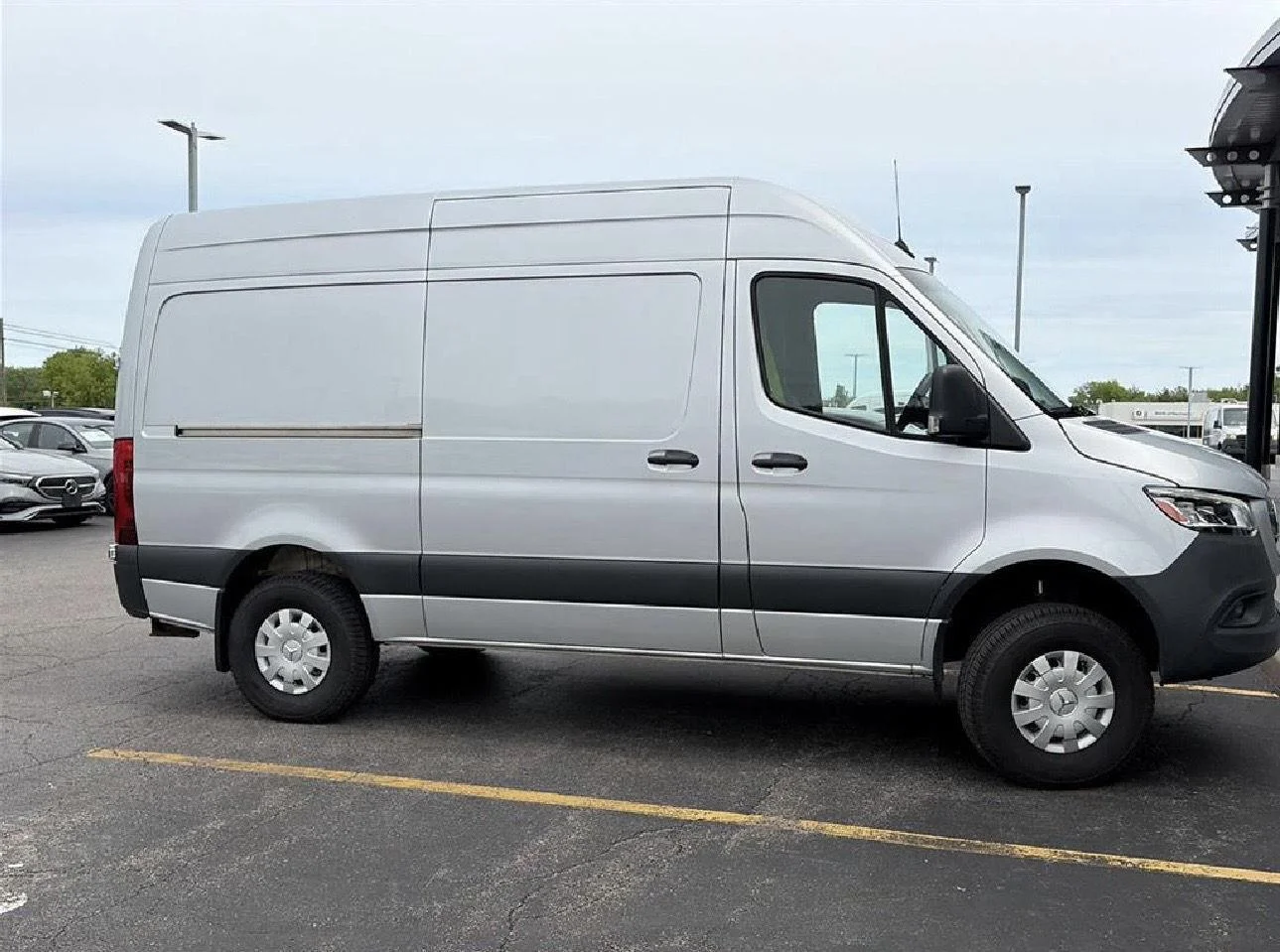 Used 2019 Stone Grey Mercedes-Benz Cargo Van 144” High Roof 6cyl 4x4 image 2