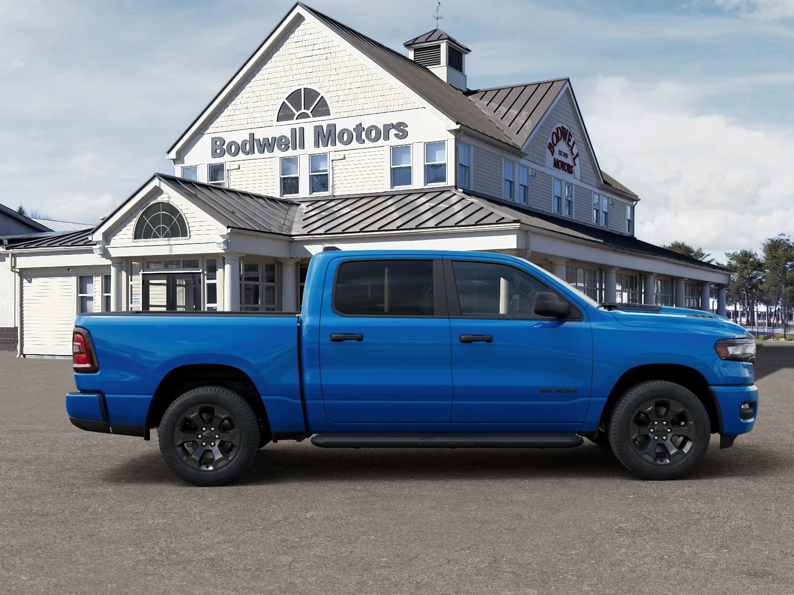 New 2026 Hydro Blue Pearl-Coat Exterior Paint RAM Express Crew Cab 4x4 5