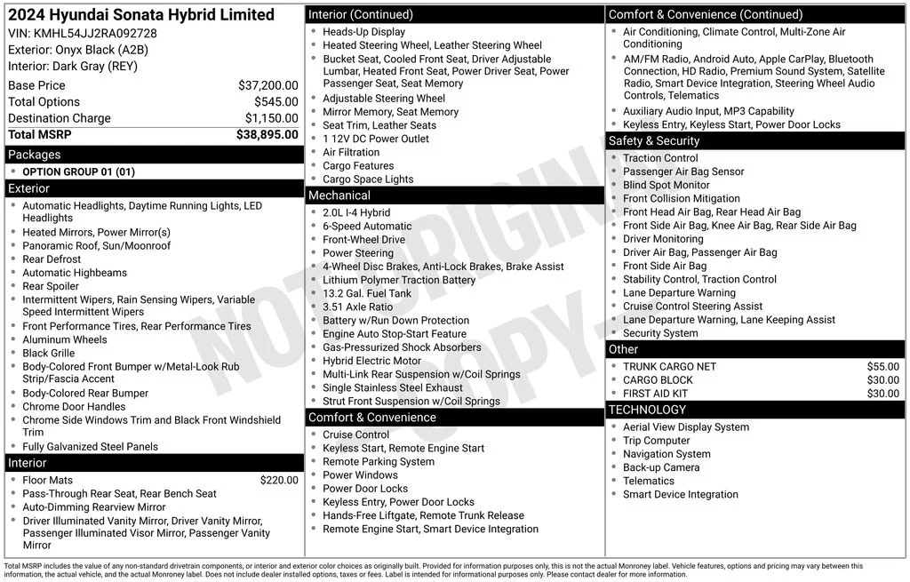 Certified Used 2024 Black Hyundai Limited image 33