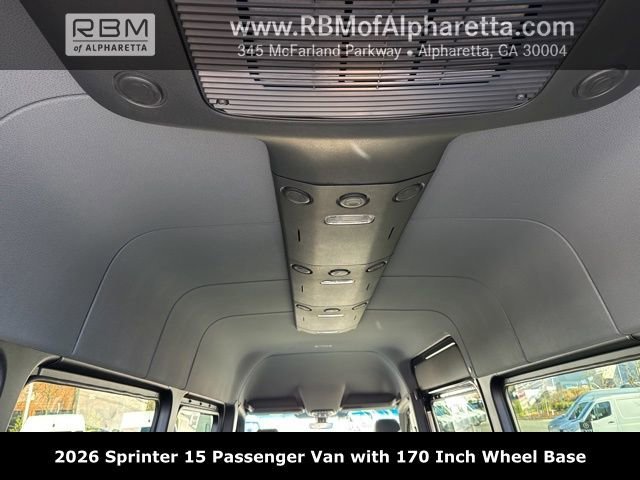 New 2026 Obsidian Black Metallic Mercedes-Benz 170 Wheel Base 15 Passenger image 44