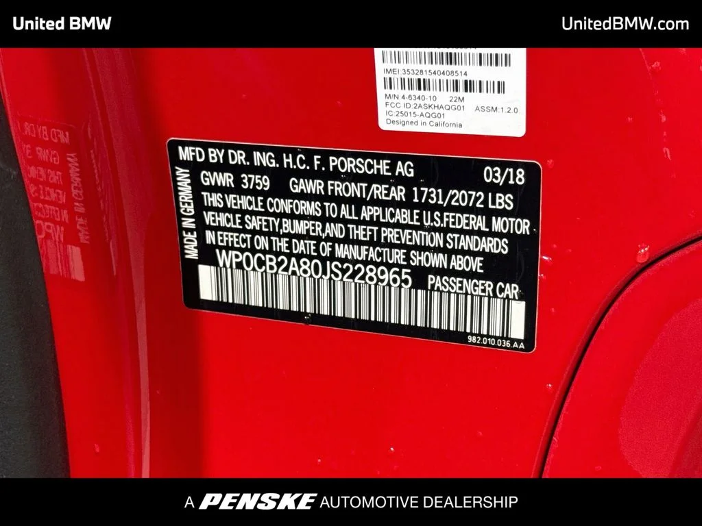 Used 2018 Carmine Red Porsche S image 20