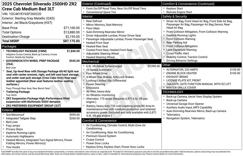 Used 2025 Gray Chevrolet ZR2 image 6