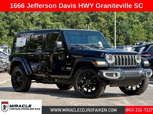 Used 2024 Black Jeep Sahara 4xe image 1