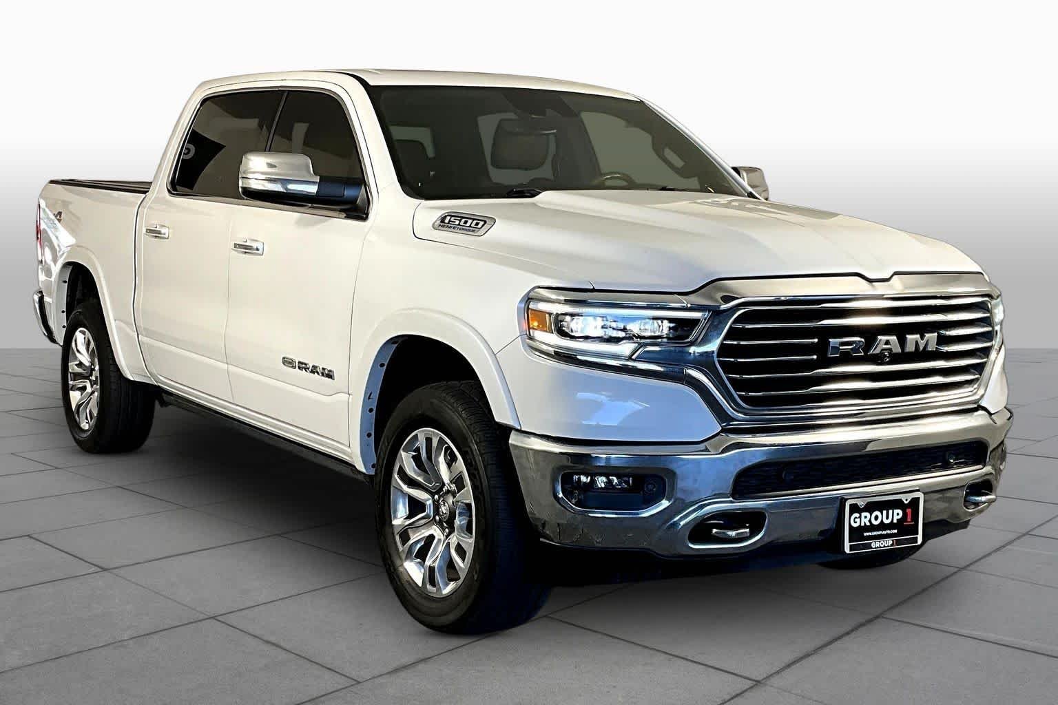 Used 2021 Ivory White Tri-Coat Pearlcoat Ram Longhorn image 4