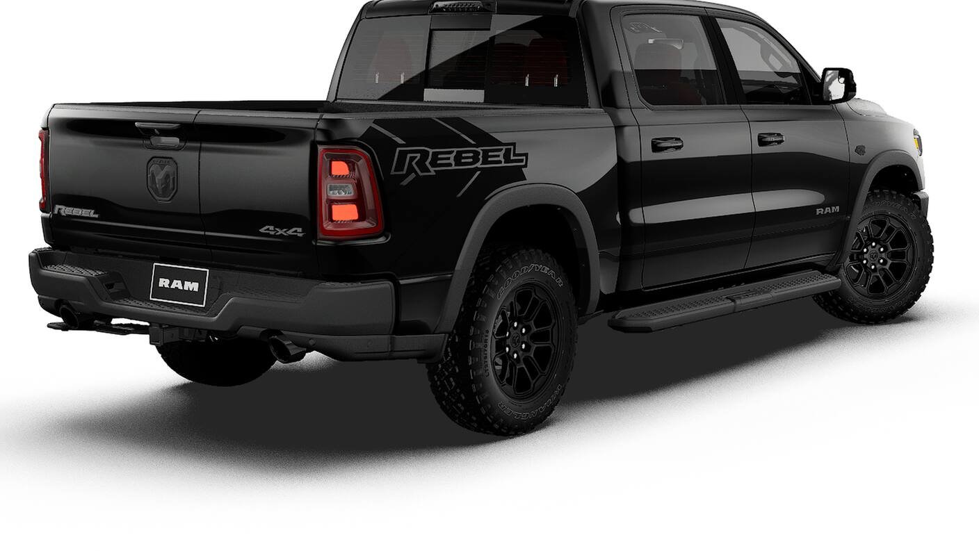 New 2027 Diamond Black Crystal Pearl-Coat Exterior Paint RAM REBEL image 14