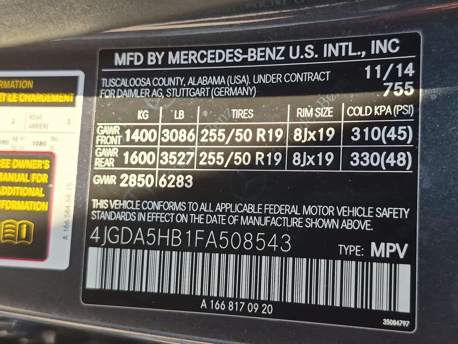 Used 2015 Steel Gray Metallic Mercedes-Benz ML 350 image 37