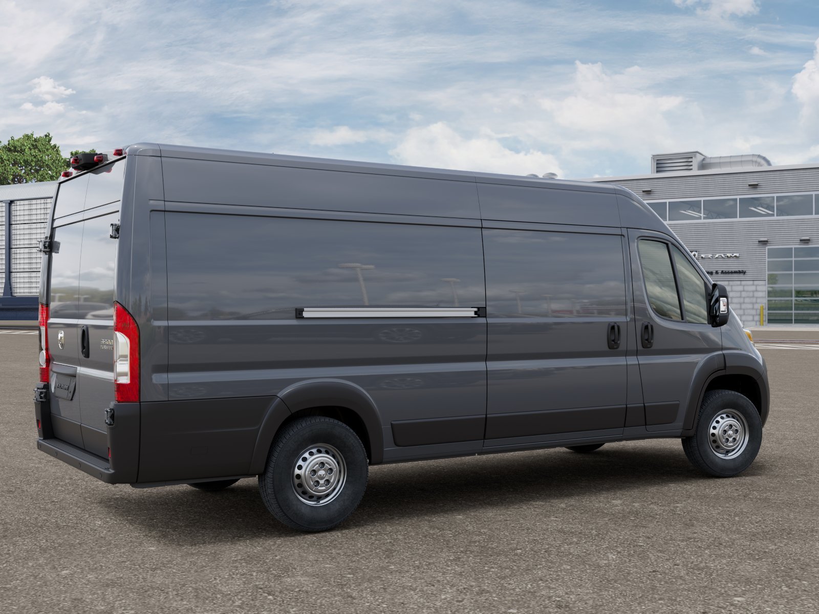 New 2026 Ceramic Gray Clear-Coat Exterior Paint RAM High Roof 159 WB image 2