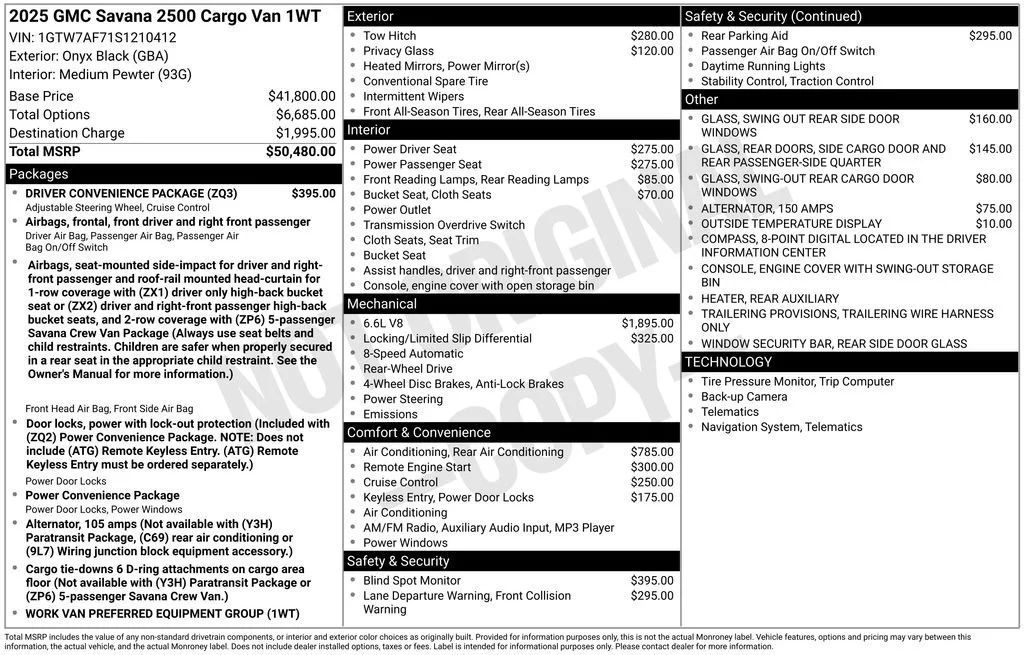 2025 GMC Savana Cargo Work Van - Photo 37