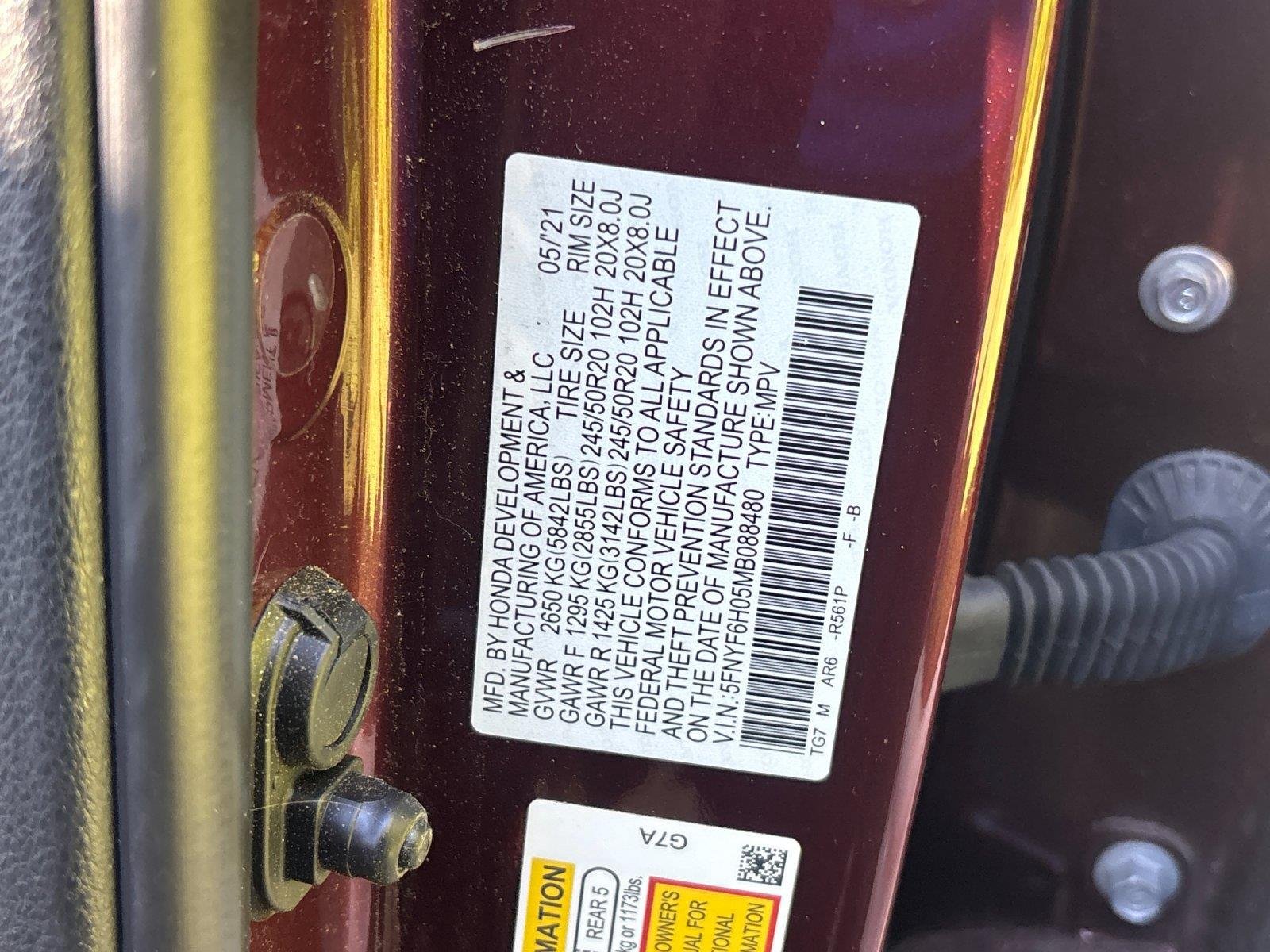 Used 2021 Deep Scarlet Pearl Honda Elite image 12