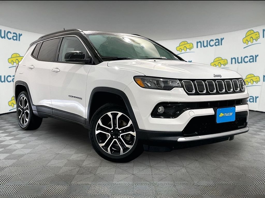 Used 2022 Bright White Clearcoat Jeep Limited image 1