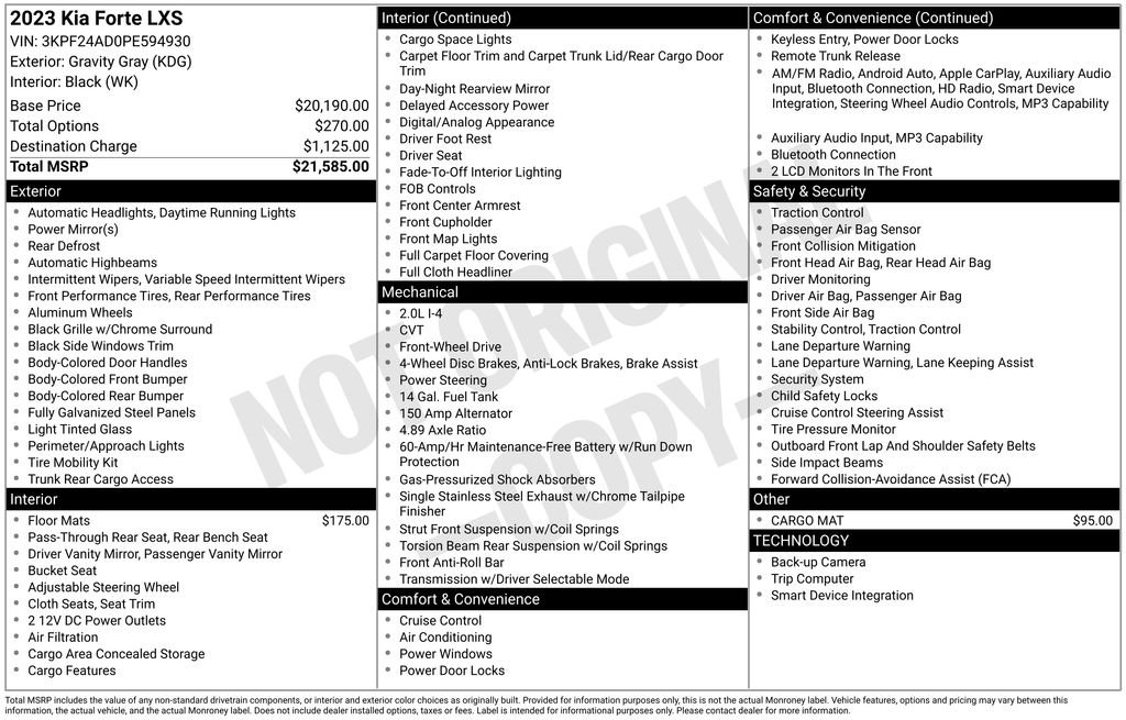 Certified Used 2023 Gray Kia LXS image 7
