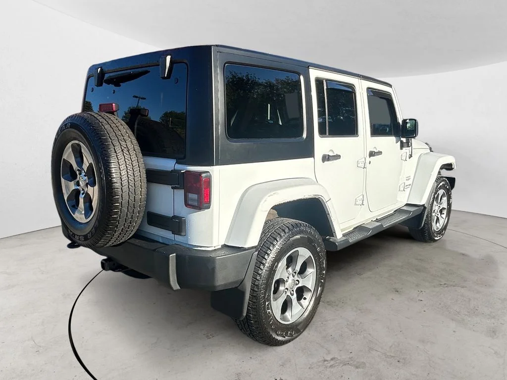 Used 2018 Bright White Jeep Unlimited Sahara 4x4 image 6