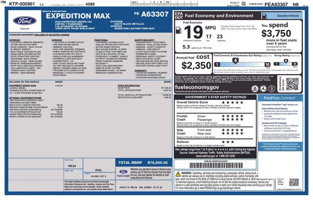 Certified Used 2023 Black Ford Limited image 5