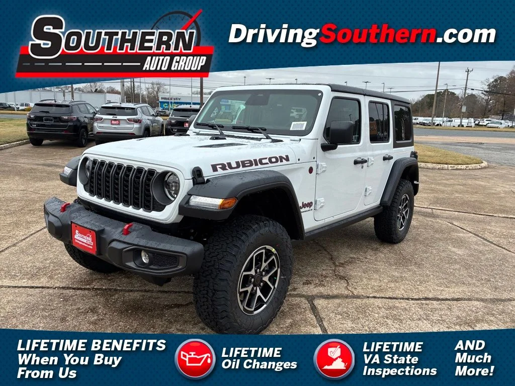 New 2026 Bright White Clear-Coat Exterior Paint Jeep Rubicon image 1